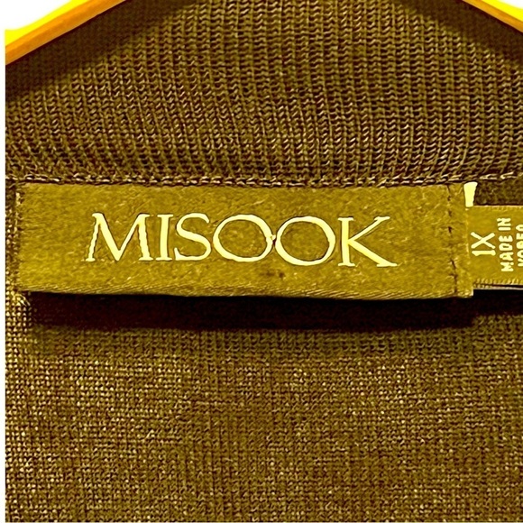 Misook Geometric Print Open Cardigan - Picture 5 of 10